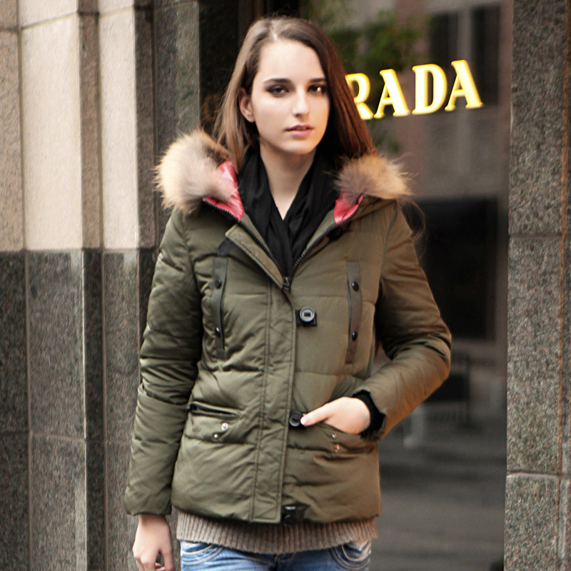 New year big 2012 down coat female cap short design x1201066