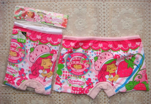 NEW YEARS Baby strawberry girl pants children underpants children cartoon design underpants baby shorts girls Panties 12 pcs/lot