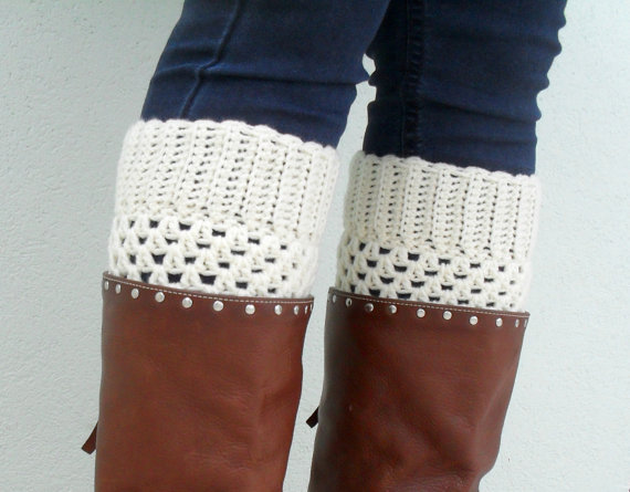 New Years Sale, crochet boot cuffs, leg warmer Boot Topper Boot Sock Ankle Warmer,Textured and Stretchy