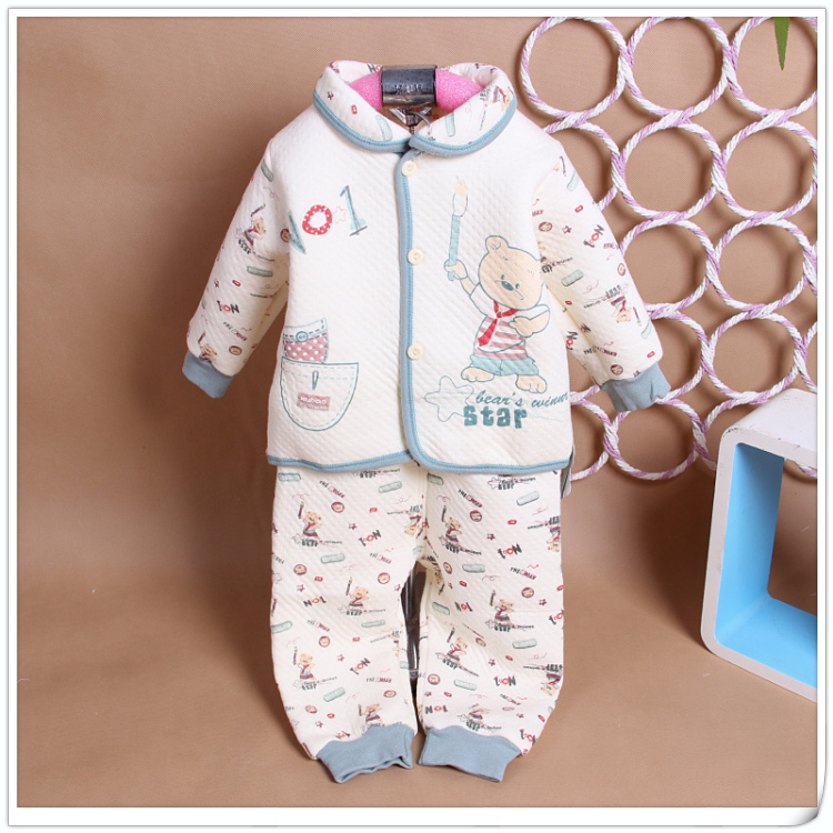 Newborn baby thermal underwear 100% cotton baby underwear baby thermal clothes spring and autumn twinset