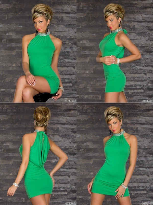 Newest Ladies Knee-Length Straight halter Sexy nightclub clubbing dress party costume clubwear apparel Free shipping MN84