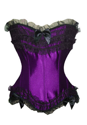 NEWEST!Spiking !! Charming4157 lace rim Corsets smoothing  overbusts &beauty black bow