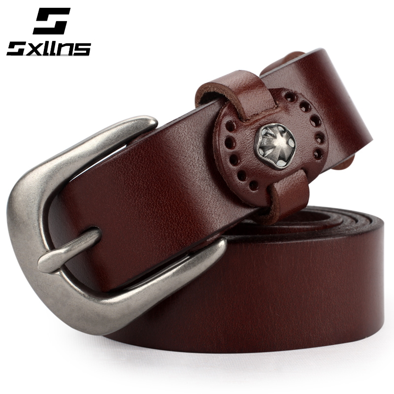 Newest strap Women genuine leather first layer of cowhide women's genuine leather belt all-match vintage pin buckle