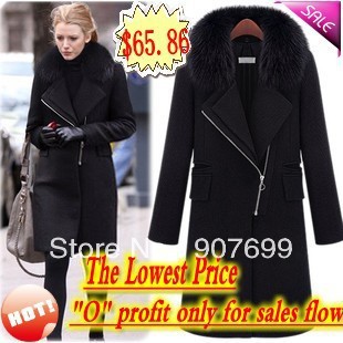 Nibbuns 2013  fur zipper wool coat trench outerwear ,fashion woman blends,25% discount, factory price.