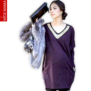 Nice mama maternity clothing spring maternity top long maternity dress maternity sweater design