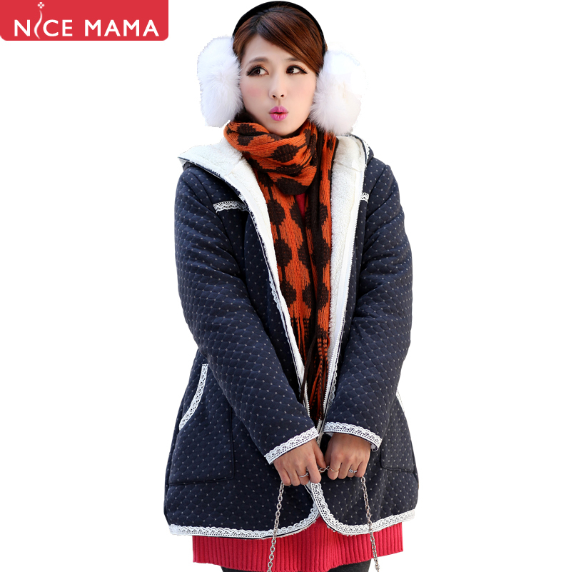 Nice mama maternity clothing spring maternity winter outerwear fashion maternity overcoat maternity wadded jacket