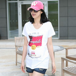 Nice mama maternity clothing summer spring and summer 100% cotton fashion short-sleeve maternity top maternity t-shirt