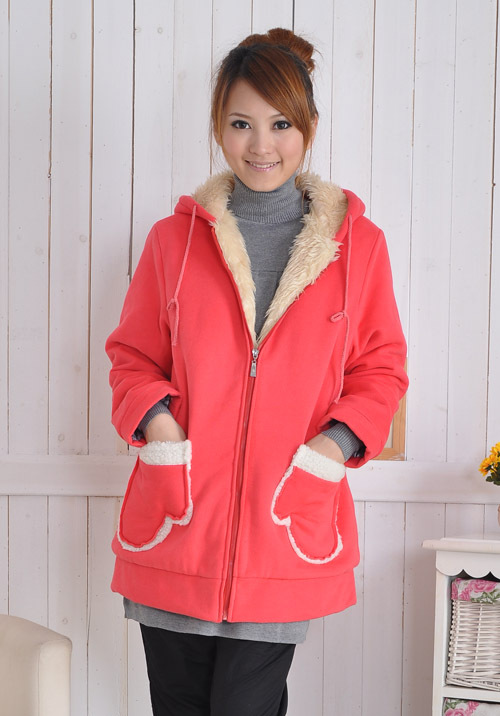 Nice mama with a hood maternity wadded jacket cotton-padded jacket thickening type maternity winter outerwear