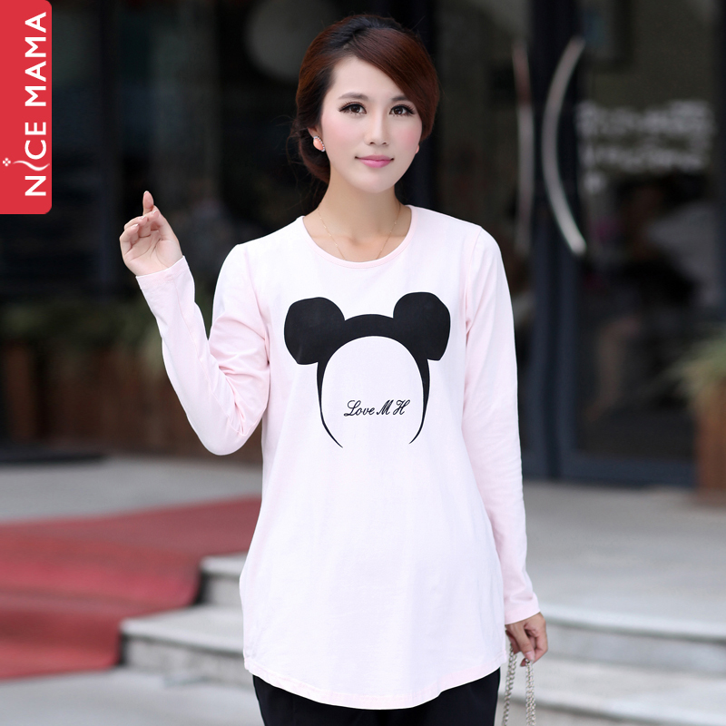 Nicemama maternity clothing spring maternity top maternity t-shirt maternity long-sleeve 2013