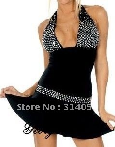 NL121 Free shipping! Women Sexy dress,Sexy costume black shinny mini dress,Slim backless Club Wear,High quality!One size