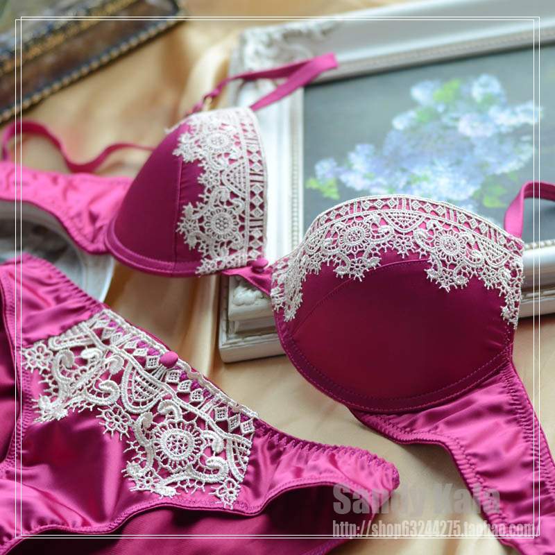 Nobility underwear lace rose sexy fashion bra set