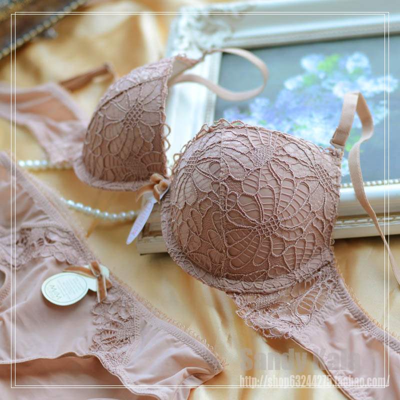 Nobility underwear lace skin color fashion bra set