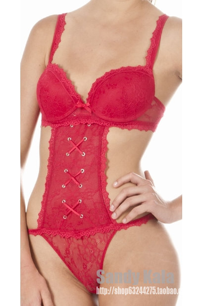 Nobility underwear red sexy lace fashion body shaping bodysuit free shipping