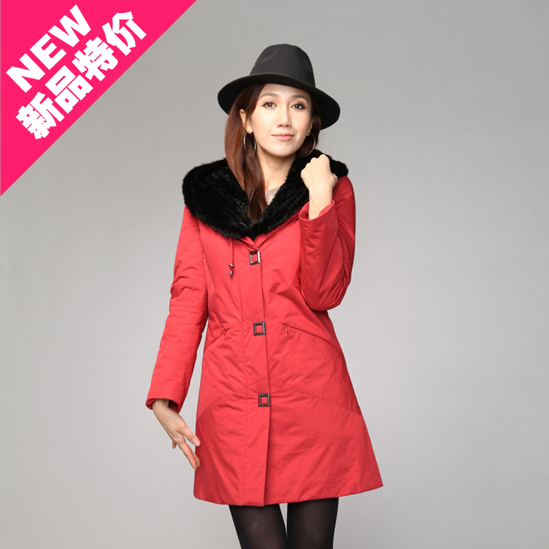 Noble elegant mink knitted cap women's nick coat female overcoat free shipping