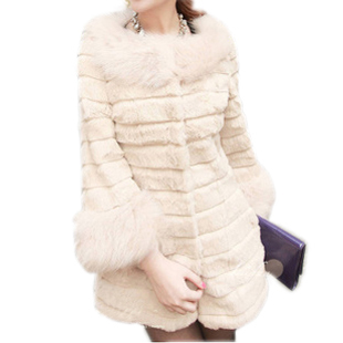 Noble medium-long 2013 fur coat comfortable soft fur