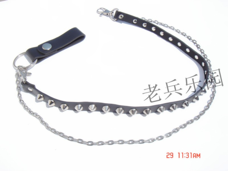 Non-mainstream leather rivet kulian punk kulian belly chain kulian hiphop multifunctional kulian