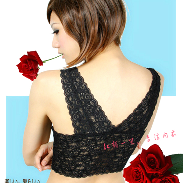 None bra ultra-thin wireless lace seamless basic vest design female underwear