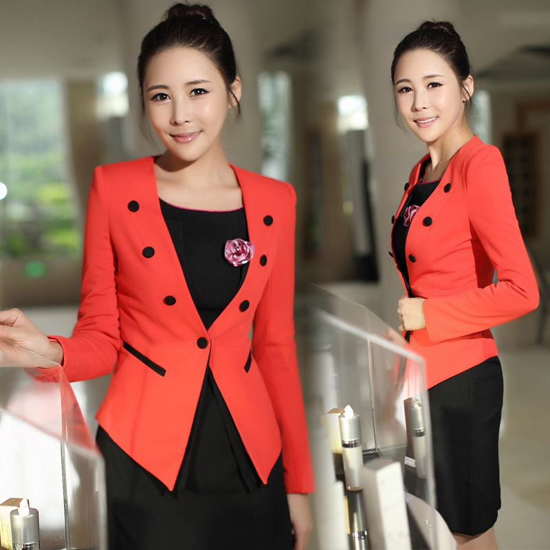 Nsutite fashion female work wear blazer one-piece dress casual wear 904