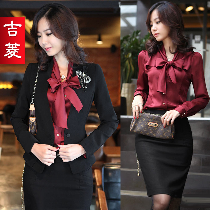 Nsutite spring women's skirt professional set fashion work wear formal piece set work wear 1017