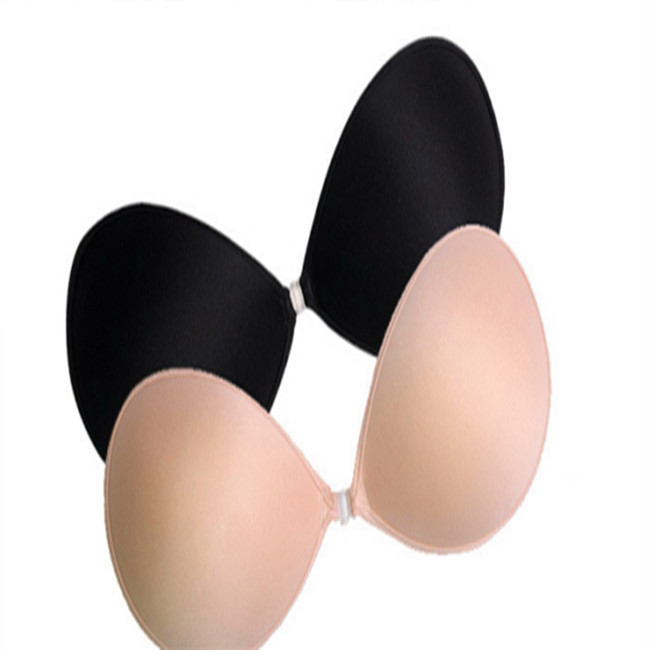 Nude Black Strapless Backless Invisible Self-Adhesive Silicone Breast Bra Pad 4 Cup Free Shipping