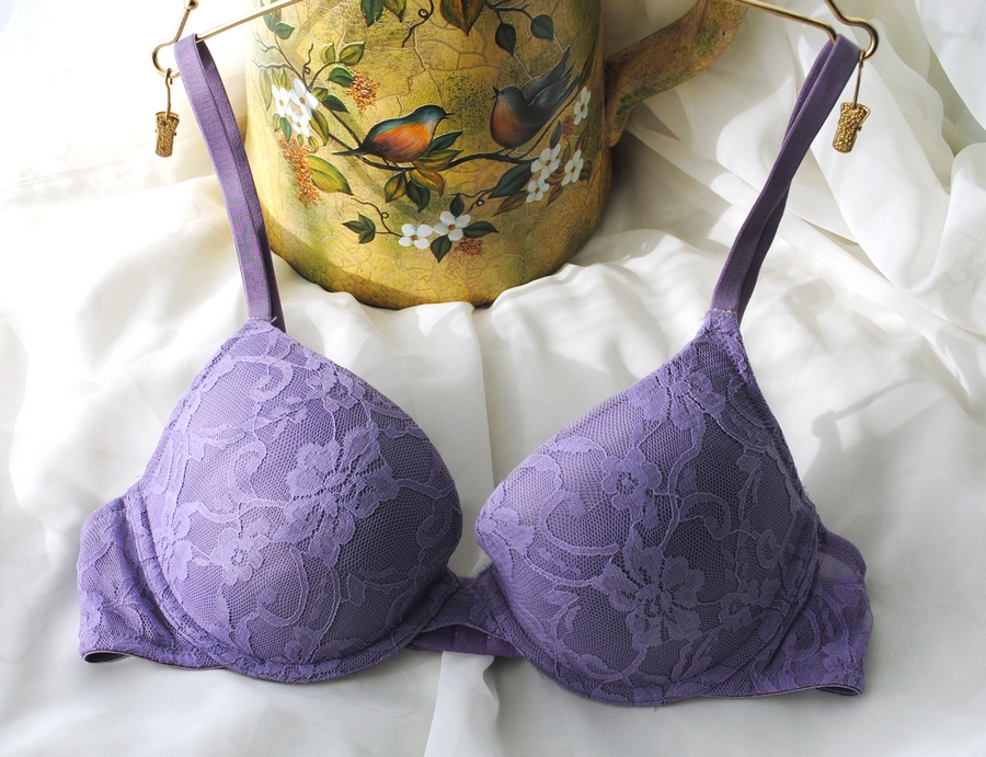 O inge ie padded lace purple comfortable bra 75b