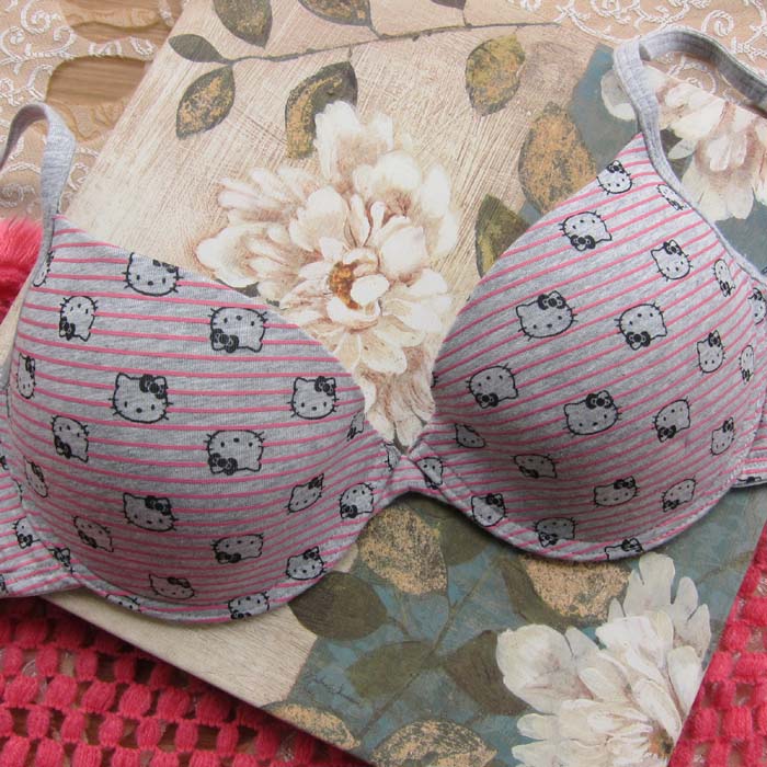 O3hm HELLO KITTY series cartoon thick thin women's underwear bra 65a70ab75ac