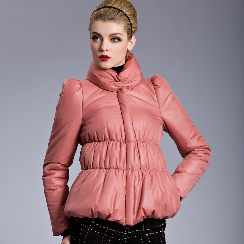 October legend 2012 pink OL outfit fashion ladies elegant slim short design cotton-padded jacket outerwear