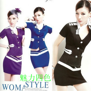 Ol uniform set stewardess clothing sauna technicalness service ktv tooling