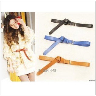 OMH wholesale Fashion Women's personality solid color Adornment belt PU leather Belt PD24