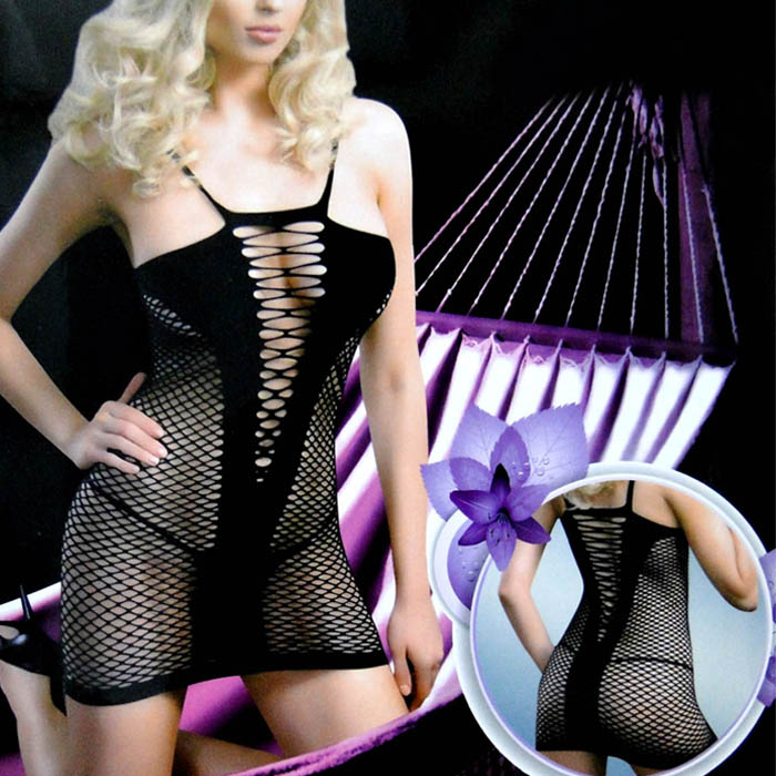 One piece netting jacquard mesh clothing sexy charming skirt women's temptation sleepwear