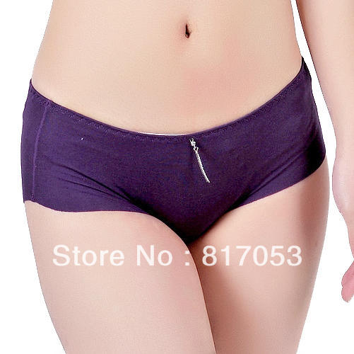 One piece seamless comfortable modal panty women's trigonometric seamless panties multicolor