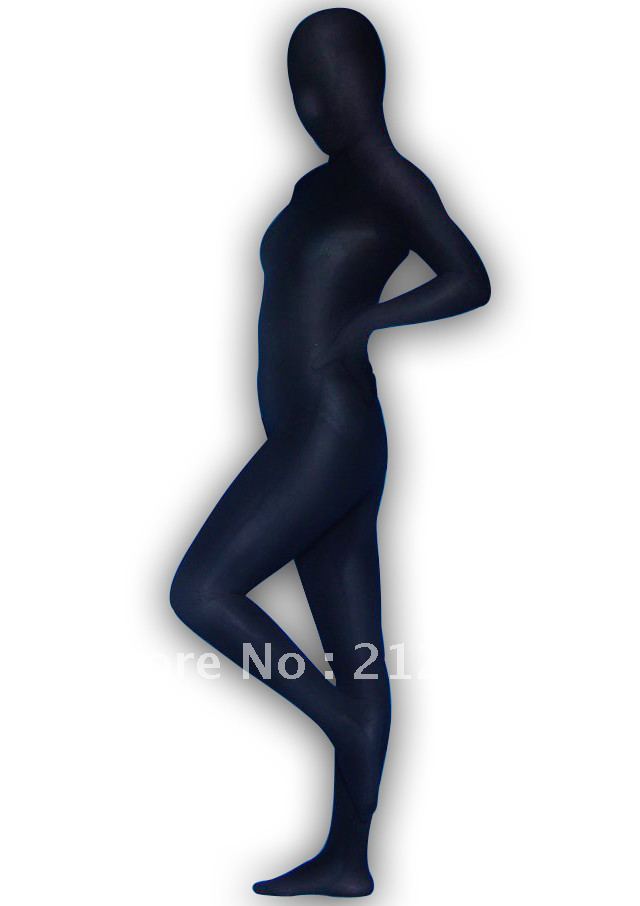 One Piece Shaper Black Cotton All-inclusive Tights Zentai Suits A026