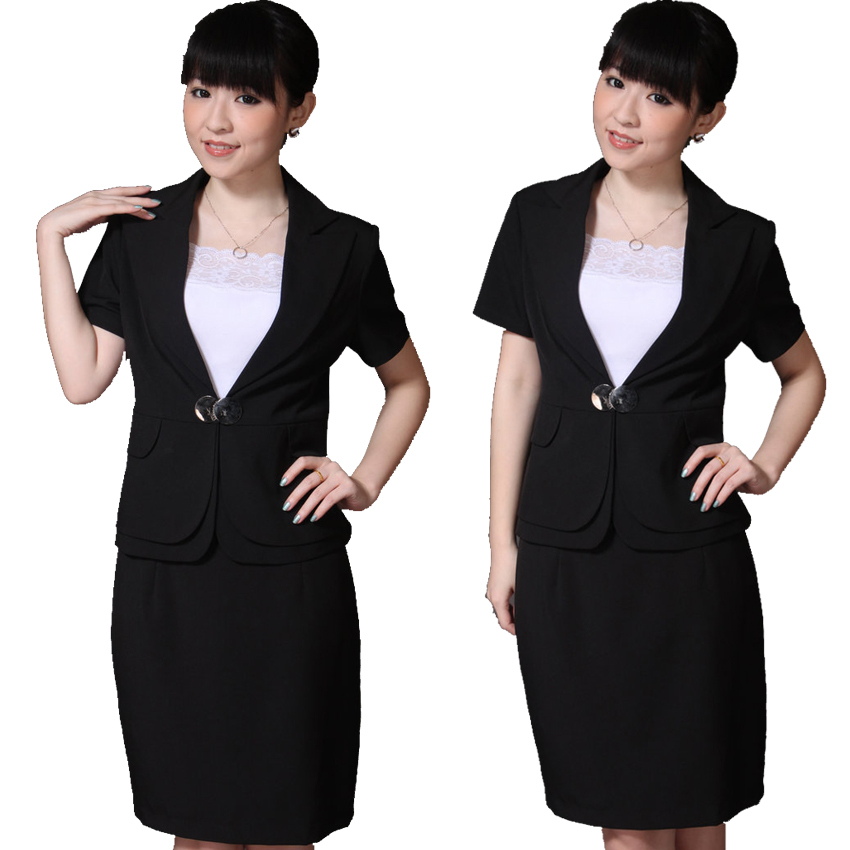 Only jacket Hc159 short-sleeve professional skirt suits work wear waiter clothes female summer