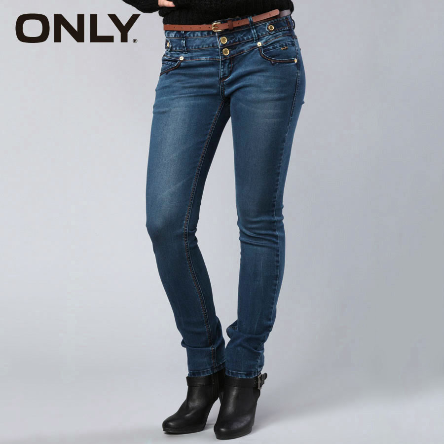 Only2013 spring high waist slim jeans denim blue lo 113132003939