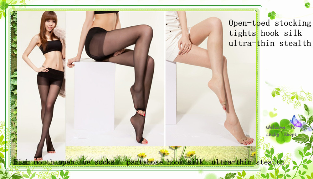 Open toe socks, stockings and pantyhose fish mouth to prevent hook silk  stockings