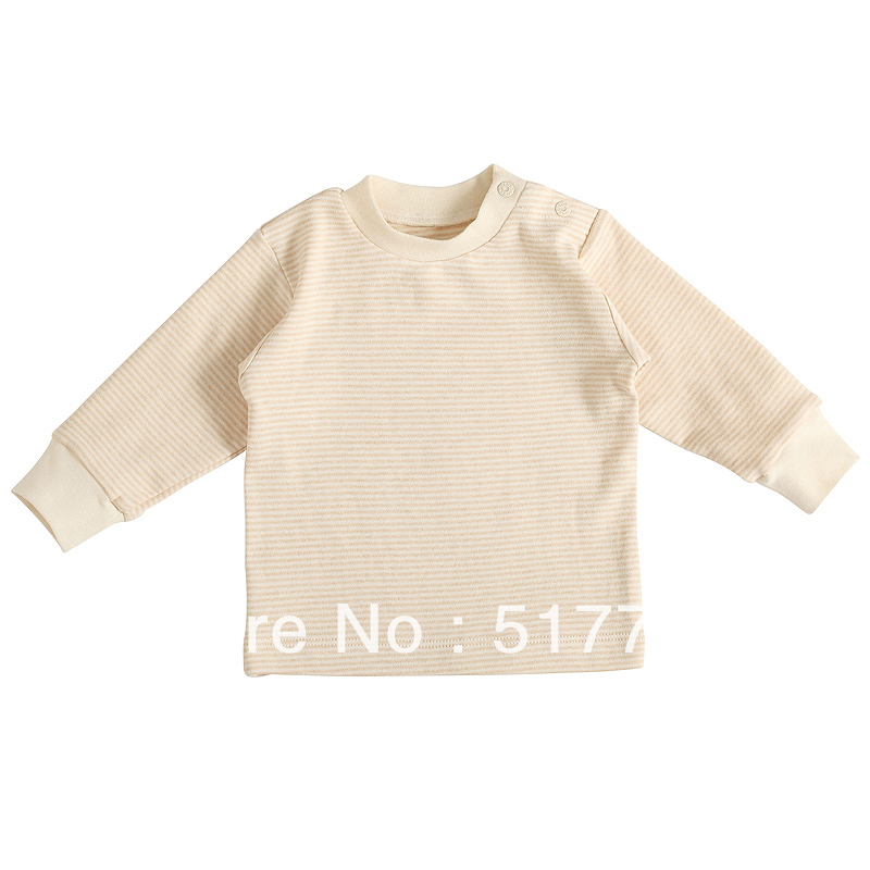 Organic cotton baby underwear top baby 100% cotton long johns newborn sleepwear autumn and winter 100% cotton