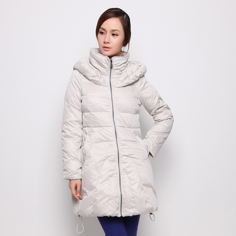 Original design women's 2012 winter new arrival brief thermal stand collar hooded white duck down coat