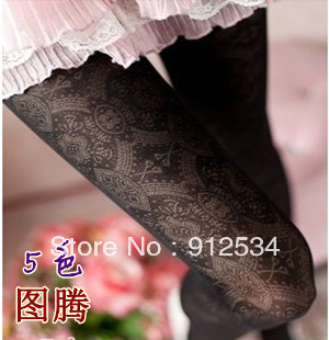 Original jmy vintage royal wind aesthetic woven pattern lace high quality vintage pantyhose stockings