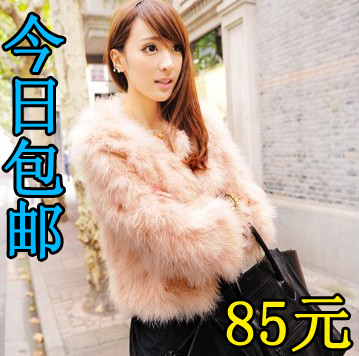 Ostrich wool faux short jacket 2012 turkey wool short design free shipping  fashion