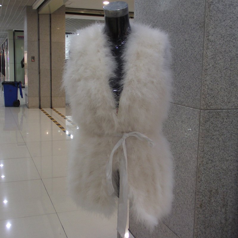 Ostrich wool knitted vest vest women's upperwear fur coat