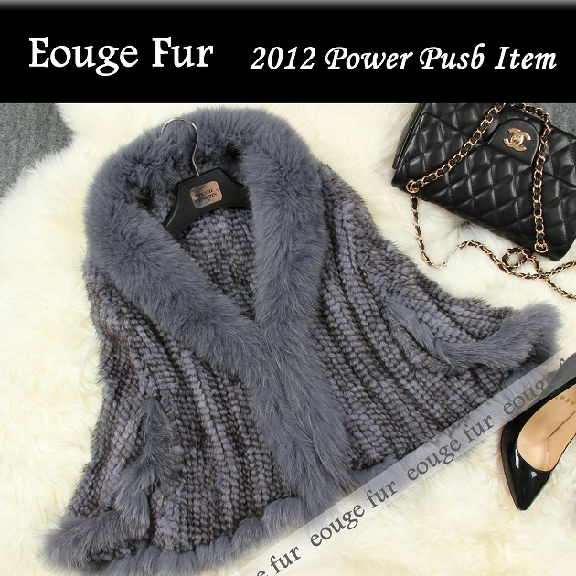 OTTO 2012 autumn and winter large fox fur mink knitted outerwear fur cape women's free shipping