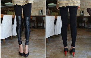 OUT STOCK FREE SHIPPING+Wholesale 5PC/LOT TBD-003 Fashion Front Leather Look Hot Sale Pants/Leggings