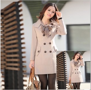 OUT STOCK QD-003 Women Spring/Autumn Women's Slim Plus Size Casual Outerwear Trench