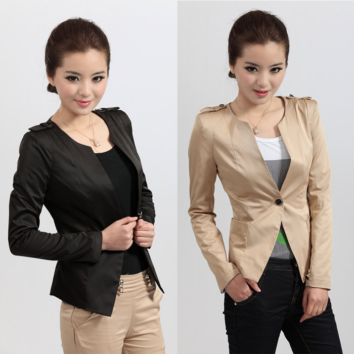 Outerwear autumn women's slim elegant long-sleeve coat short jacket 0242071208