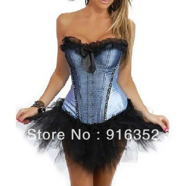 Overbust Corsets Bustier Tutu Dress-Halloween Moulin Rouge Burlesque Fancy Dress