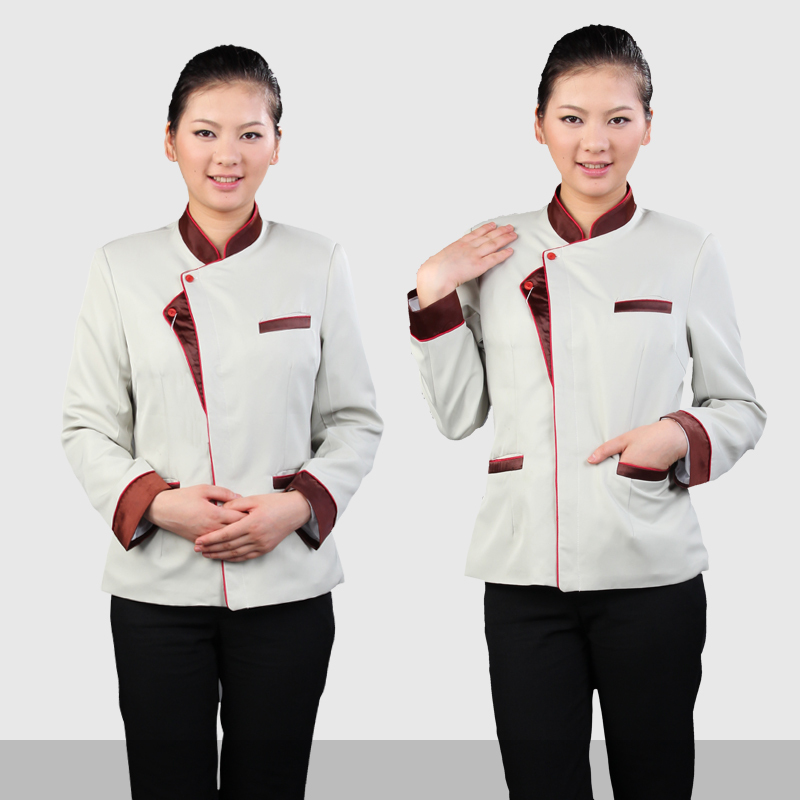 Pa uniforms work wear autumn and winter clothes double layer stand collar cleaning service