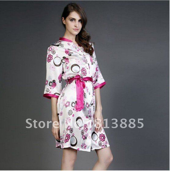 Pajamas for woman Sexy Pajamas Silk Pajamas Sleeping clothesNew design night dress Free shipping