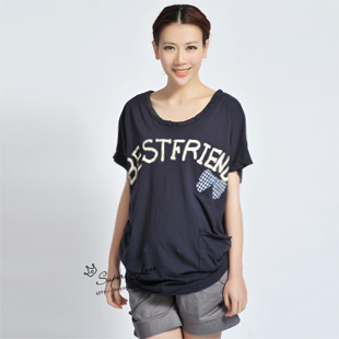 Panes t personalized letter bow pattern maternity top t-shirt 23070