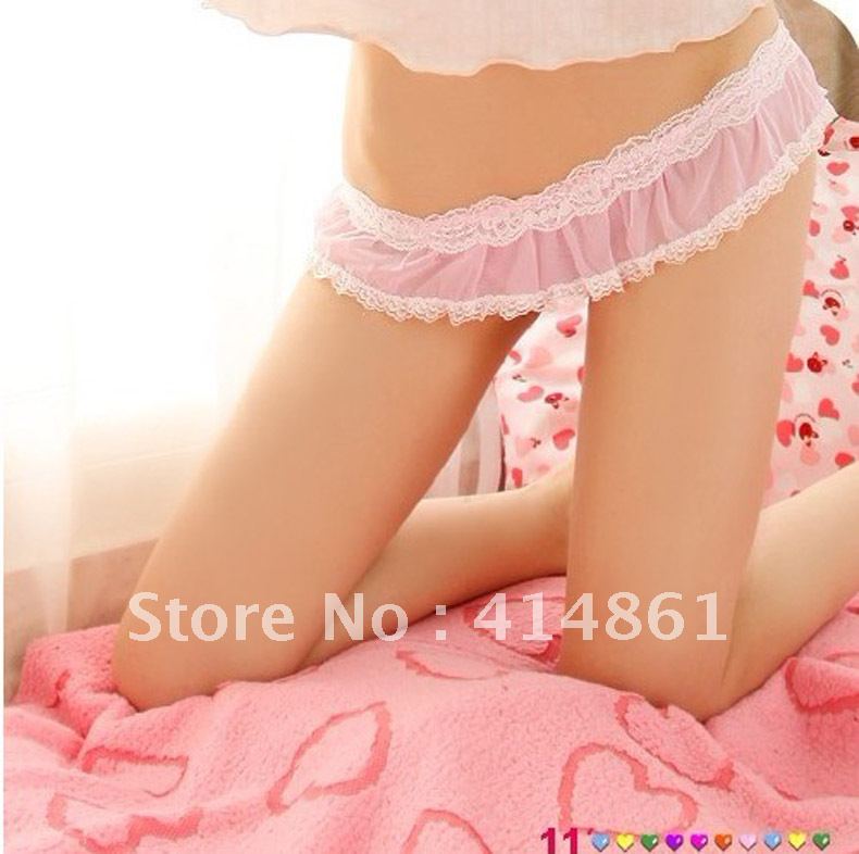 Panties lace transparent sexy princess sweet female briefs