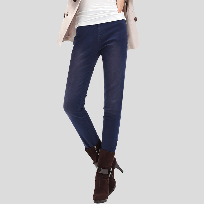 Pants 2013 spring jeans female thickening thermal skinny pants w18